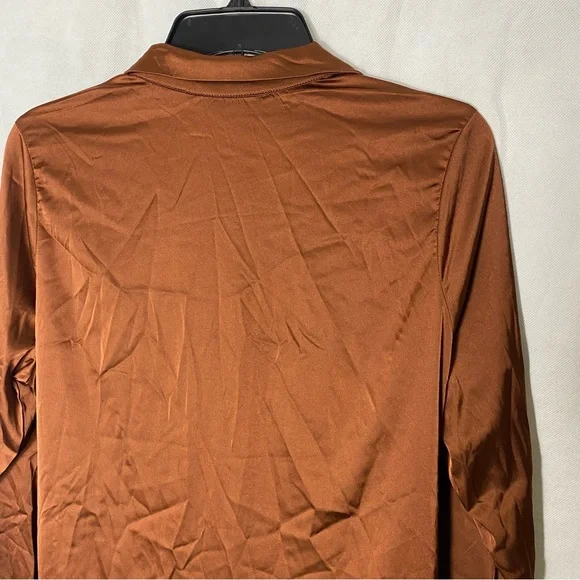 NWT Fashion Nova Time Of Your Life Satin Shirt Dress - Picture 9 of 11